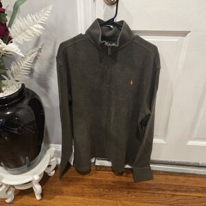 Polo by Ralph Lauren Men's Olive Zip-Up Sweater